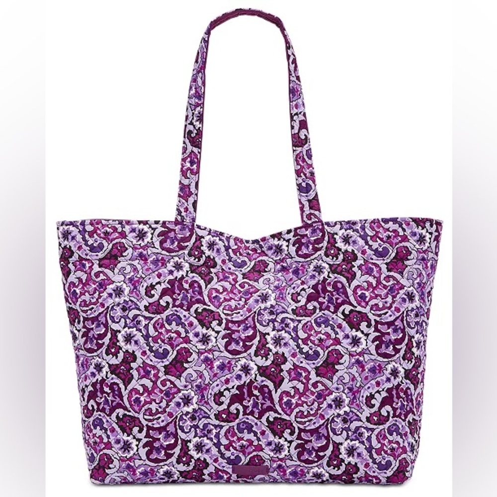 Vera Bradley Iconic Grand Tote in Lilac Paisley